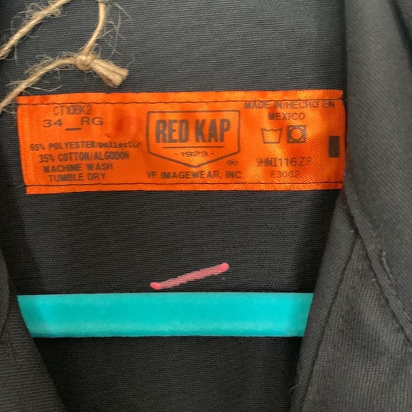 Vintage 90s Red Kap black utility coveralls, puffy paint splatter design - Picture 14 of 15